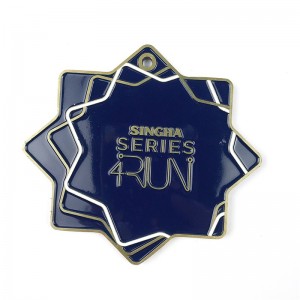 Βραβείο μετάλλων Custom Metal Trophy Metal Blue Senamel Θρησκευτικό μετάλλιο