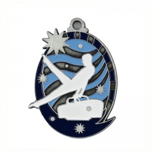 GAG 18K Χρυσό Πλαίσιο τετραγωνικό ορθογώνιο μενταγιόν μενταγιόν Ρυθμική γυμναστική μετάλλιο