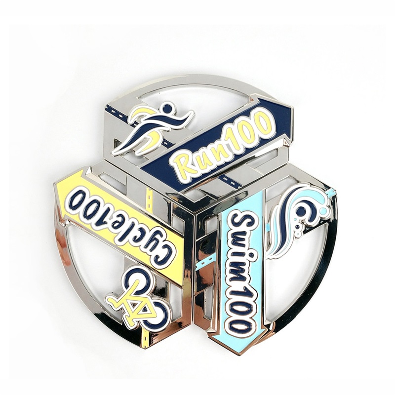 Die Cast Medals Gold Metal Award 3d Triathlon Medal Sport Medal