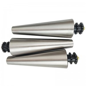 Κωνικός κυλίνδρος κυλίνδρος καμπύλος κυλίνδρος μεταφορέας κωνικός ηλεκτρικός κύλινδρος PLC Control Contical Sleeve Electric Roller