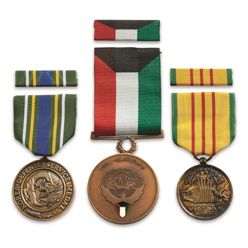 GAG χονδρική ανταγωνιστική προσαρμοσμένη βραβείο μετάλλιο αμερικανικό μετάλλιο τιμής με μπαρ Stripe Short Ribbon