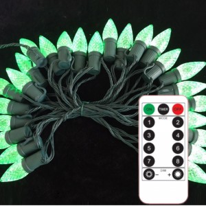 C9 φράουλα Χριστουγεννιάτικο φως σε υπαίθριο αδιάβροχο πολύχρωμο χριστουγεννιάτικο φωτεινό συμβολοσειρά