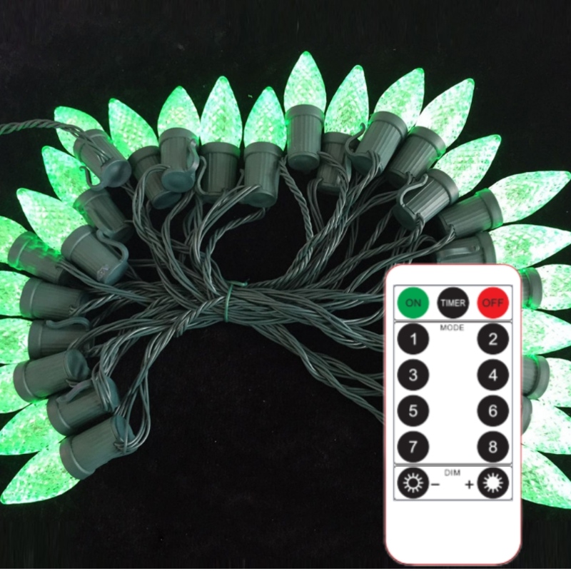 C9 φράουλα Χριστουγεννιάτικο φως σε υπαίθριο αδιάβροχο πολύχρωμο χριστουγεννιάτικο φωτεινό συμβολοσειρά