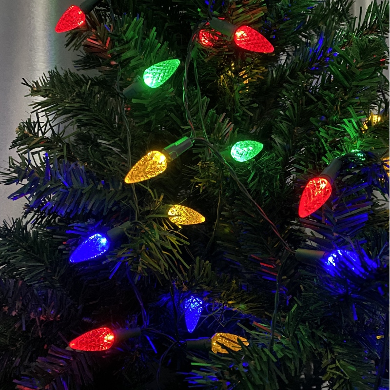 Smart C9 φράουλα Χριστουγεννιάτικο φως σε υπαίθριο αδιάβροχο LED RGB Πολύχρωμο χριστουγεννιάτικο ελαφρύ συμβολοσειρά