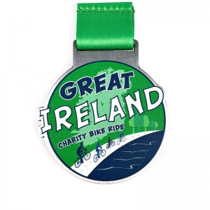 Προσαρμοσμένα τρόπαια και μετάλλια αθλητικά χρυσά στρατιωτικά αθλητικά ποδήλατα μετάλλια Ribbon Metal Football 3D Medal Interlocking Medal