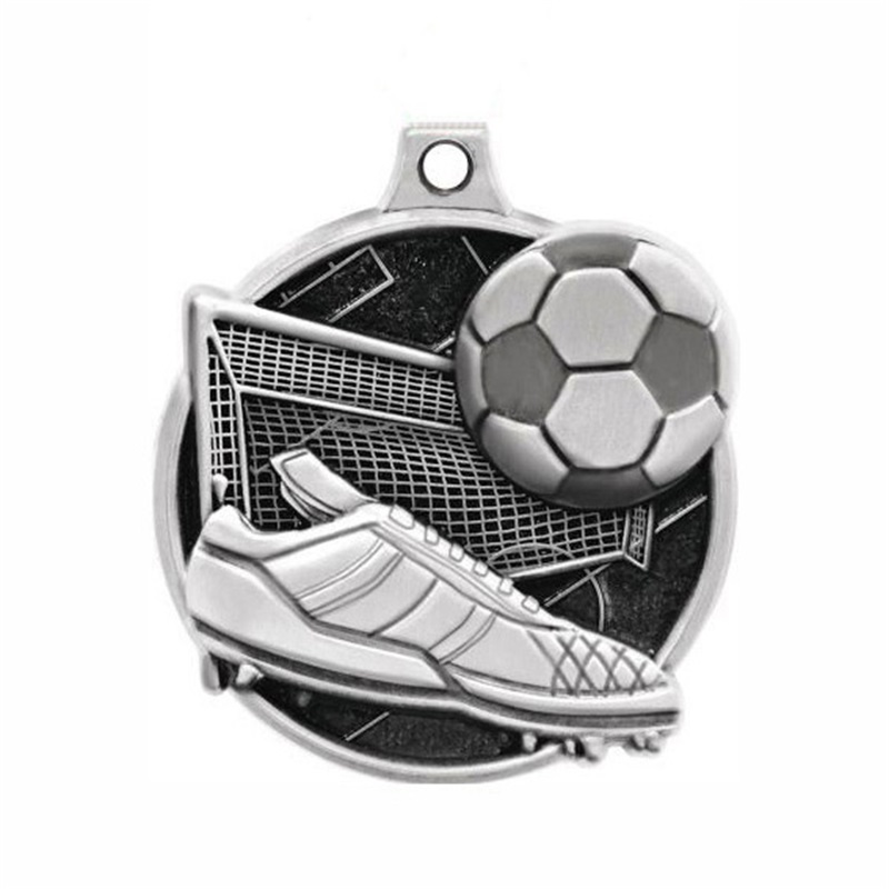 OEM Κατασκευή Προσαρμοσμένο Ποδόσφαιρο Χρυσό 3D Medals Ποδόσφαιρο Ποδόσφαιρο που τρέχει μεταλλικό αθλητικό μετάλλιο μαραθωνίου με κορδέλα