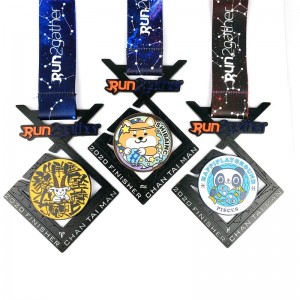 Προσαρμοσμένο μαραθώνιο μισό μαραθώνιο αθλητικό μετάλλιο χονδρικής στρογγυλής σχήματος μετάλλια