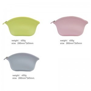 Ψώνια ταξιδιωτικό πάρτι φερμουάρ φορητή καραμέλα χρώμα κυρίες σιλικόνη καλλυντική τσάντα τσάντα