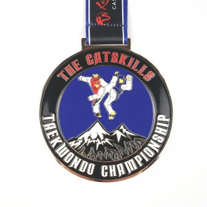 Έθιμο μεταλλικό κύκλο σχήμα ανάγλυφου μετάλλια σμάλτου σχεδιασμού