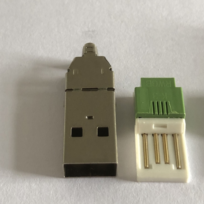 Επιμελητήριο ickel-plated USB Type A Tail Socket 3-in-1 PC DIY Adapter