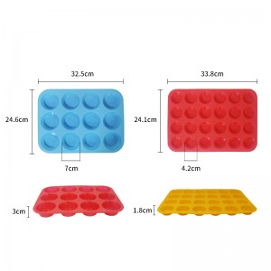 Μη -κολλητική σιλικόνη muffin τηγάνι - καλούπια για muffins και cupcakes, σιλικόνη ψησίματα καλούπια, 12 οπές ντόνατς καλούπια για ψήσιμο keto bag...