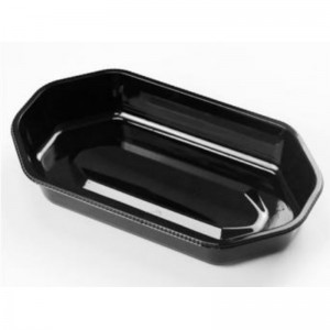 Πολύχρωμο δίσκο φρούτων χωρίς καπάκι 200*110*35 mm HGF-2010f διαφανές/black