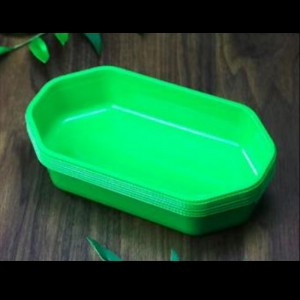 Πολύχρωμο δίσκο φρούτων χωρίς καπάκι 200*110*35 mm HGF-2010f πορτοκαλί/πράσινο/μοβ