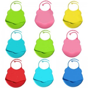 Baby Bibs, Silicone Children \\\\\\\\\\\\\\\\\\\\\'s Drool Bibs Εύκολα να καθαρίσετε τα παιδιά που τροφοδοτούν σνακ σνακ Παλαισμένη τσάντα συλλογής, μαλακή σ...