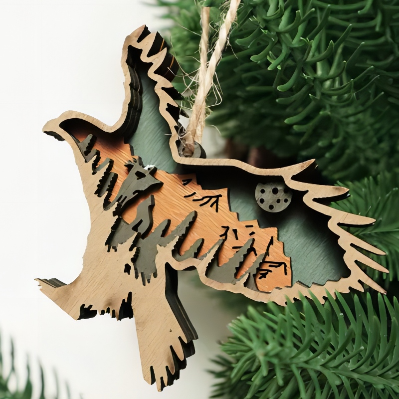 Ornament 3dwood Craft Eagle