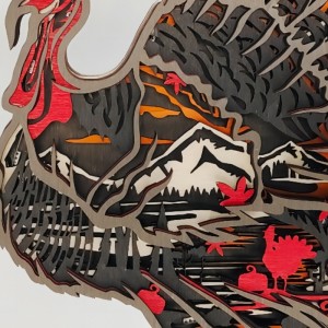 3D ξύλινο φλαμίνγκο τεχνούργημα