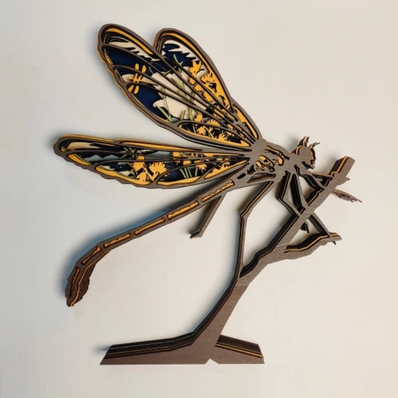 3D ζώα ξύλινη διακόσμηση Dragonfly