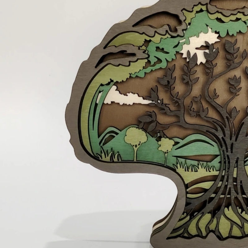 3D ξύλινα στολίδια για δέντρα