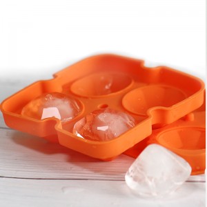 Diamond Flexible Silicone Ice Cube Mold Tray, κάνει τέσσερα γιγαντιαία διαμάντι, εύκολη απελευθέρωση μούχλα πάγου σιλικόνης, για ουίσκι, κοκτέιλ και ...