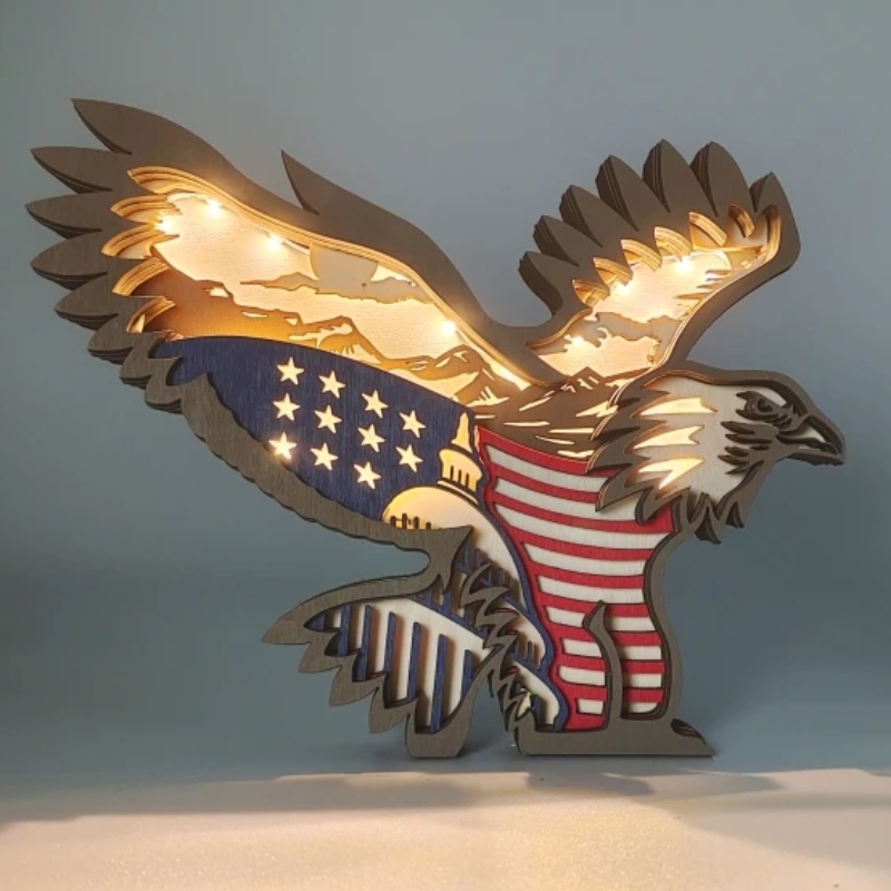 3D Eagle Wooden Craft διακόσμηση
