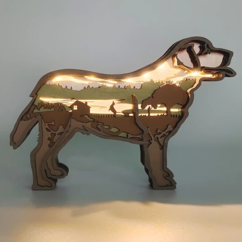 3D Labrador Animal Wood Craft Διακόσμηση