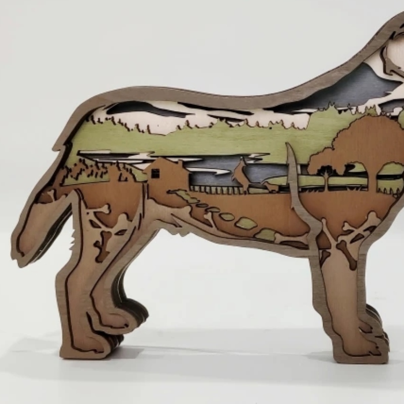 3D Labrador Animal Wood Craft Διακόσμηση
