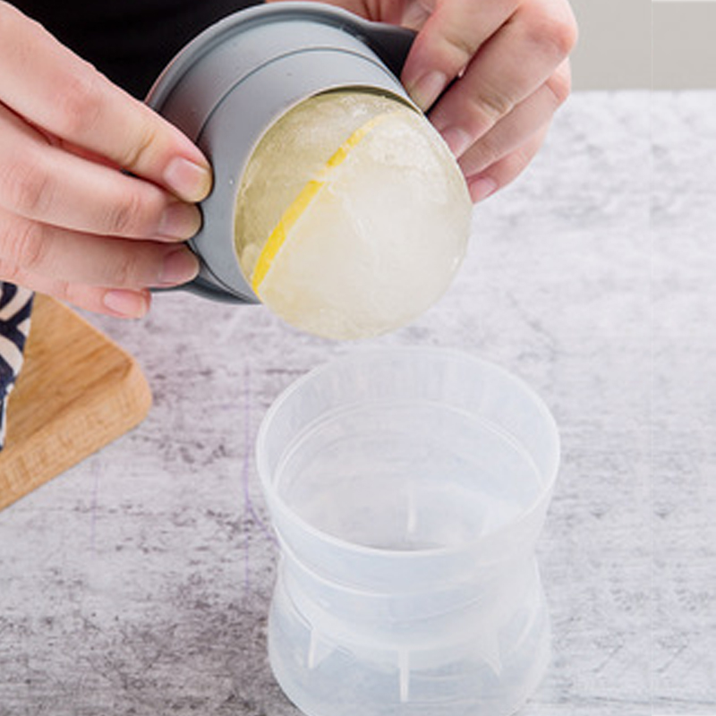 Μεγάλα σφαιρικά καλούπια πάγου κατάλληλα για ουίσκι, κοκτέιλ, ποτά καλούπια πάγου, επαναχρησιμοποιήσιμα και εύκολο να καθαριστο...