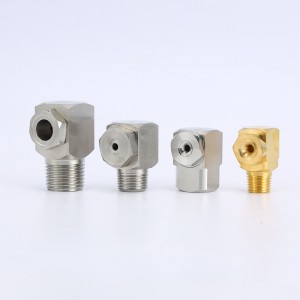 Ανοξείδωτο χάλυβα γωνιακό κοίλο ακροφύσιο ακροφυσίων αγκώνα ψύξη ευρυγώνιο ακροφύσιο ψεκασμού νερού κώνου