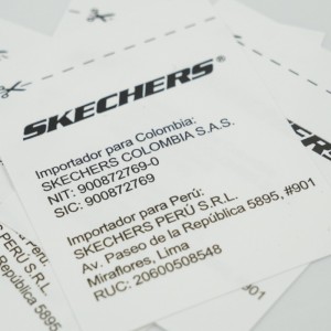 Υφαντή ετικέτα ρούχα πλύσιμο νερού, εκτύπωση οθόνης μεταξιού, υφασμένη ετικέτα