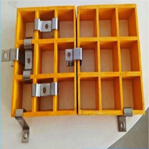 Ανοξείδωτο χάλυβα FRP GRP Grating Grating l Clip με καρφί και μπουλόνι