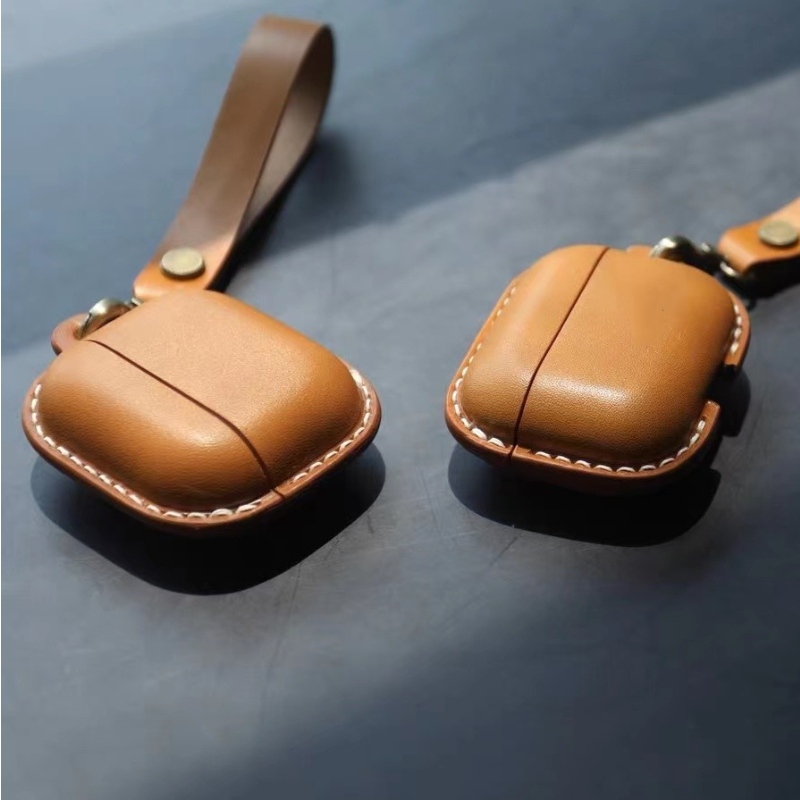 Νέο Apple AirPods Pro2 Protective Case, All-in-One Handmade Leather Case, Θήκη Bluetooth Leadset, Δερμάτινη θήκη κατά της σύγκρουσης