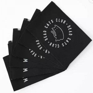 Ετικέτα προσαρμοσμένης ένδυσης, σήμα υφάσματος κλωστοϋφαντουργίας