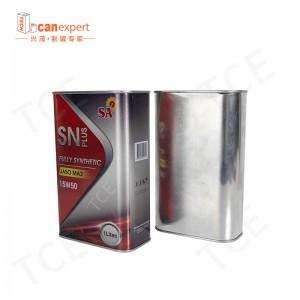 Κορυφαία πώληση διαρροή απόδειξη 1L Λεπές Συσκευασία τετράγωνο κασσίτερο με πλαστικά καπάκια pull-up