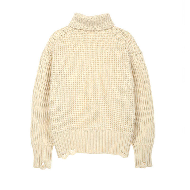πλεκτά εργοστάσιο έθιμο πτώση χειμώνα μόδα casual turtleneck παχύ ζεστό πλεκτό πουλόβερ