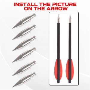 Elongarrow 151061 65 Grain Arrowheads για βέλους βέλους ID4.2mm