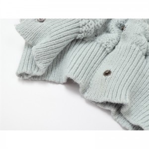 Πλέξιμο παλτό πουλόβερ ζακέτα