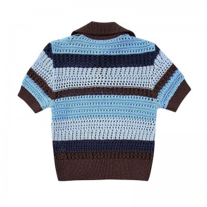 Γυναίκες άνοιξη καλοκαιρινό μόδα jacquard mesh πλεκτό πουλόβερ