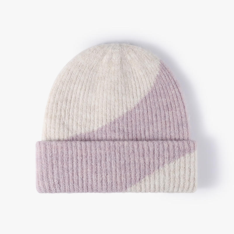 Χειμερινό υπαίθριο απλό κρύο θηλυκό ζεστό χρώμα μαλλί πλεκτό καπέλο μόδας