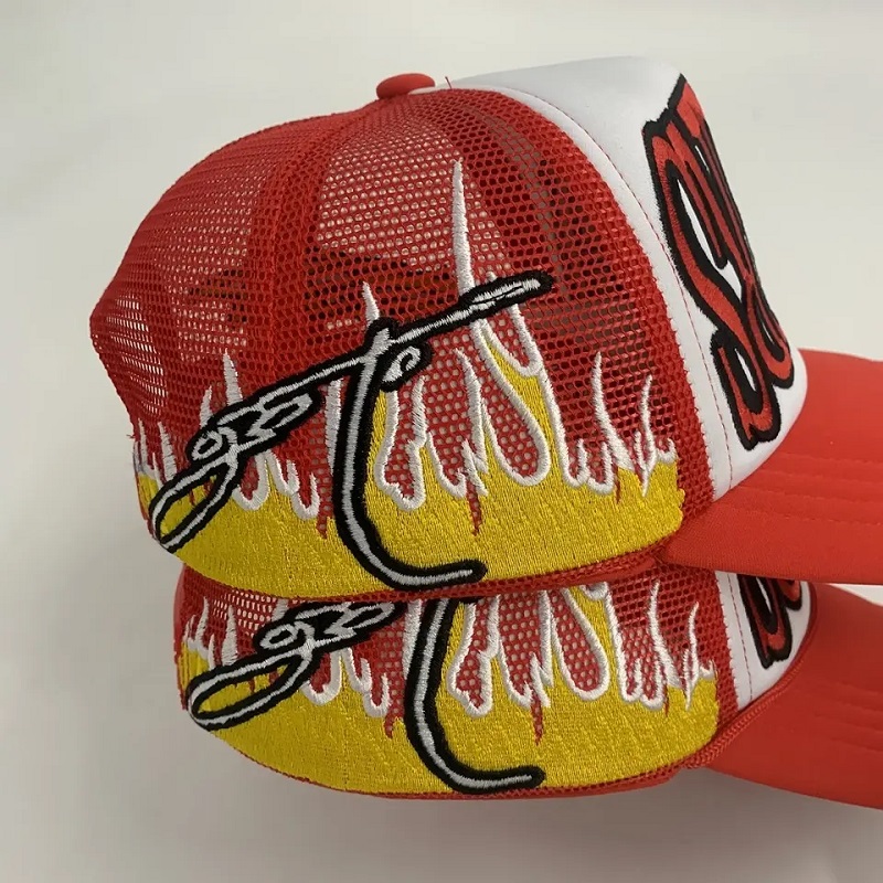 Υψηλής ποιότητας μεγαλύτερο μέγεθος πλήρη έκδοση του κέντημα φορτηγού καπέλο προσαρμοσμένο λογότυπο