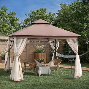 10 \\\\ x 10 \\\\ \'χάλυβα υπαίθρια αίθριο gazebo garden canopy με αφαιρούμενες κουρτίνες ματιών