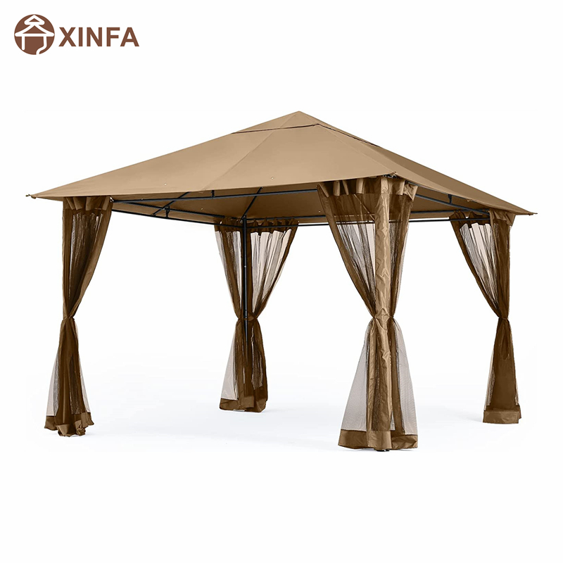 10x · 10ft υπαίθρια αίθριο gazebo θόλο με κουνουπιών δίχτυ για γκαζόν, κήπο, αυλή, καφέ
