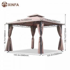 10 \\\\ \'x 13 \\\\\' Gazebo Block Sun Shade Canopy, αδιάβροχη σκηνή με κουρτίνες φορητές αναδιπλωμένες τέντες κόμματος