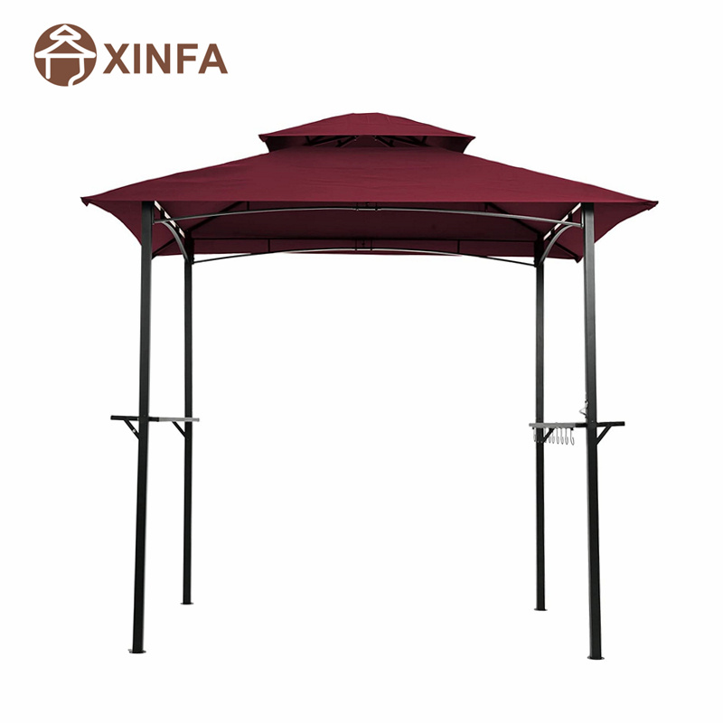 8 \\\\ \'x 5 \\\\\' Canopy Top Grill Gazebo Outdoor Patio Barbecue Gazebo Shelter με ανθεκτικό πλαίσιο χάλυβα, κόκκινο