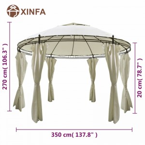 Γάμος Marquee Arch Top Jardin Pergolas Gazebo Outdoor Aluminium Gazebo Canopy Show Tents