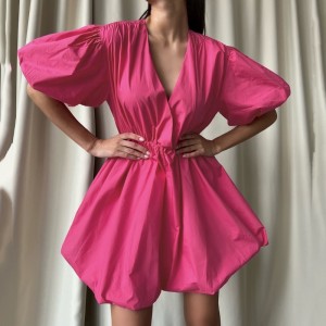 Φόρεμα με κοντό μανίκι 2023 Φόρεμα πριγκίπισσας μανίκι Φανάρι