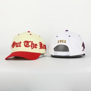 Προσαρμοσμένη υψηλής ποιότητας 5 πλαίσιο καμπύλο καπελάκι μπέιζμπολ από βαμβάκι, 3D λογότυπο κέντημα δομημένο καπέλο μπαμπά