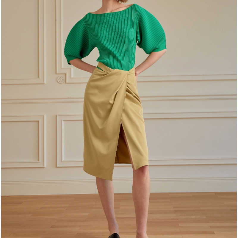 Γαλλικό στυλ διακοπών Πλέπονταν γυναίκες φούστα 2023 νέα φούστα All-Match