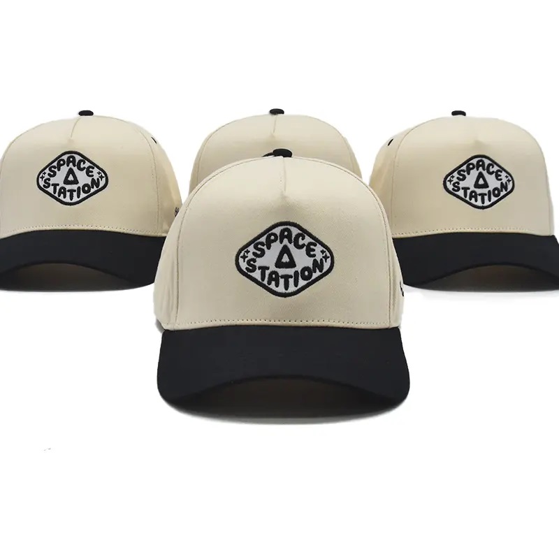 Προσαρμοσμένο χονδρικής 5/6 Πίνακας δομημένο καπέλο μπέιζμπολ καπέλο Custom Centrentery Logo Baseball Cap