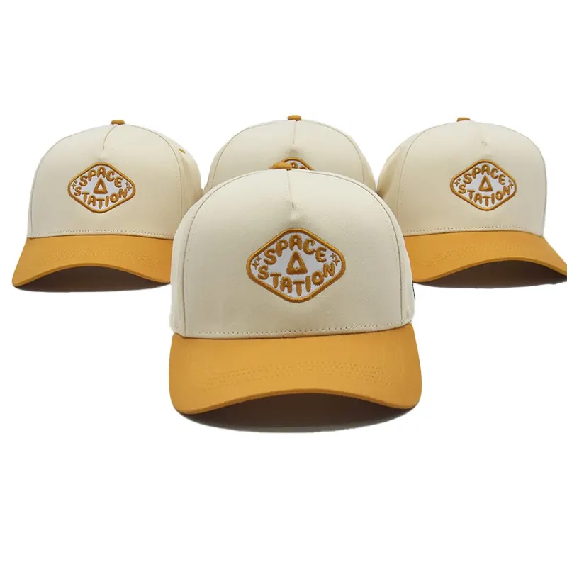 Προσαρμοσμένο χονδρικής 5/6 Πίνακας δομημένο καπέλο μπέιζμπολ καπέλο Custom Centrentery Logo Baseball Cap