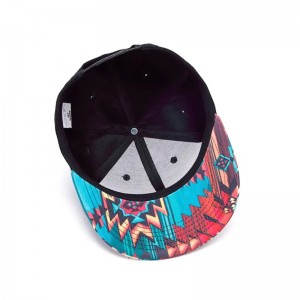 3D εκτύπωση snap back flat brim hat street χορό hip εκτύπωση επίπεδη bill hawaiian καπέλα Σχεδιάστε το δικό σας καπάκι snapback/hat